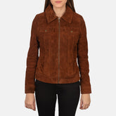Suzy Brown Suede Trucker Jacket